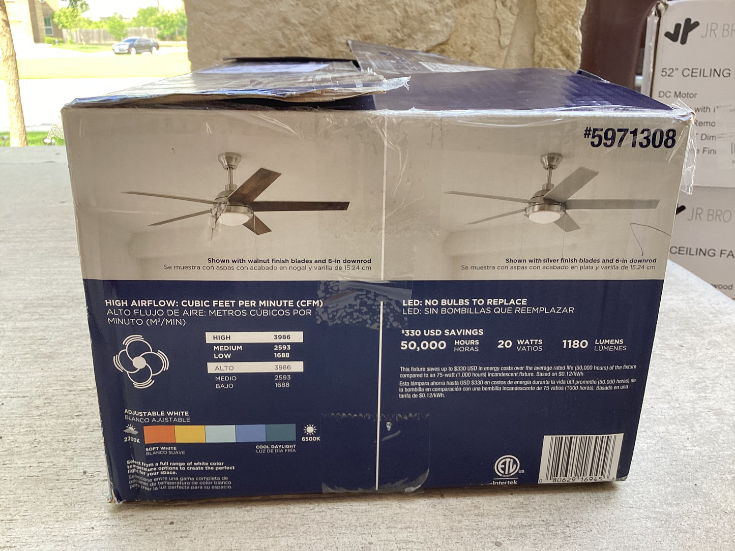 Harbor Breeze Ceiling Fan-AMBERWOOD